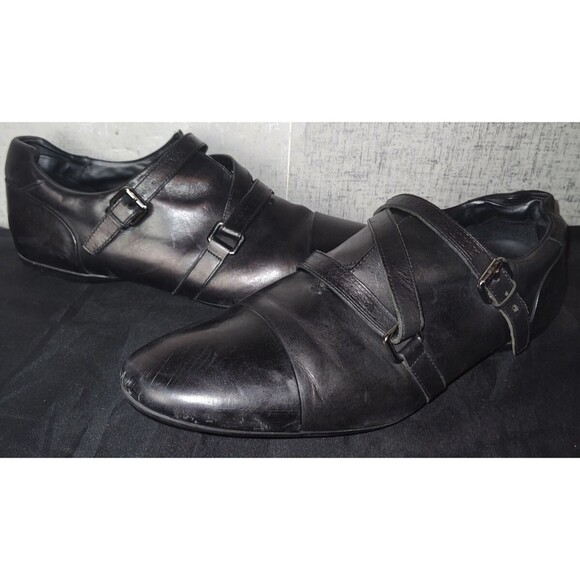 Louis Vuitton Leather Monk Strap Shoes Sz 8.5M - Picture 1 of 12